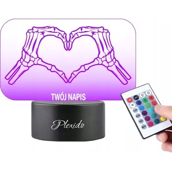 Dekorativní svítidlo LAMPKA na SKLE Statuetka s Vaším 3D Gravírováním LED RGB + DÁLKOVÝ OVLADAČ 16 BAREV