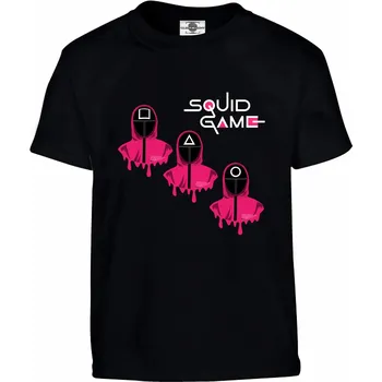 Pánské tričko Tričko Squid Game Druh: Dětské, Barva: Černá, Velikost: 158-XL