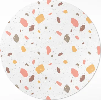 Koberec Hit Kulatý Koberec koberec s grafikou ⌀ 70 cm Pastelový gres kamenná deska