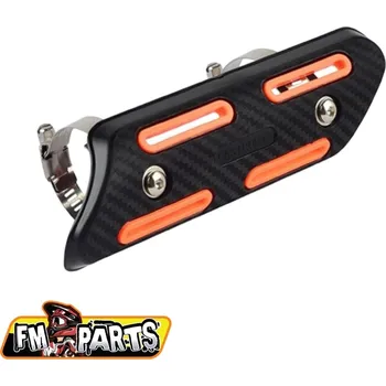 Výfuk pro motocykl FM-PARTS kryt výfukového potrubí univerzální barva oranžová (FM-PARTS kryt výfukového potrubí univerzální barva oranžová)