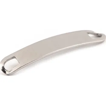 Náramek Přívěsek / mezidíl k výrobě náramků z nerezové oceli 8x44 mm, malé, platina