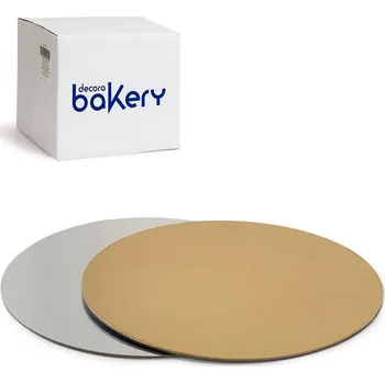 Dortová podložka pod dort 100ks 26cm šíře 0,01cm zlato stříbrná - Decora