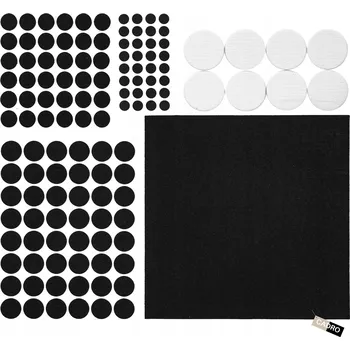 Podložka pod nábytek Filcové podložky Cadro černé, samolepicí, 125 ks