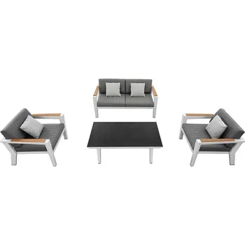 Zahradní sestava Zahradní 4 místná sedací souprava CHAMPION WHITE GREY