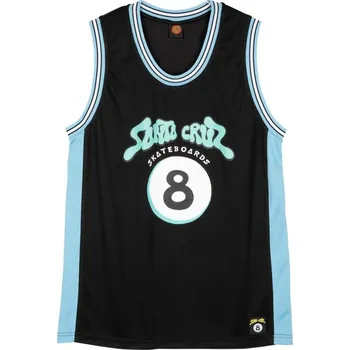 Pánské tílko SANTA CRUZ tílko - Winkowski Ocho Mesh Vest Black/Pool Blue (BLACK POOL BLUE)