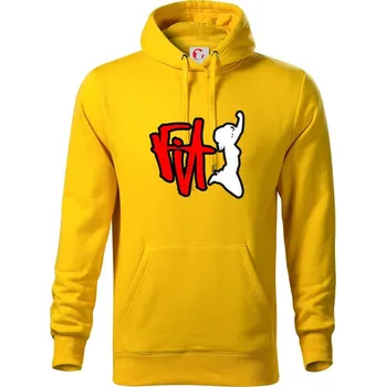 Pánská mikina Fit jump - Mikina pánská Cape s kapucí - 5XL ( Žlutá )