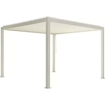 Pergola Zahradní stínění REFLECT bílé 3x3,6m - sloupy 11 cm