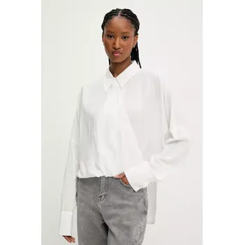 Dámská košile Košile Answear.LAB dámská, bílá barva, relaxed, s klasickým límcem 5318.IKK 00X, vel. S/M