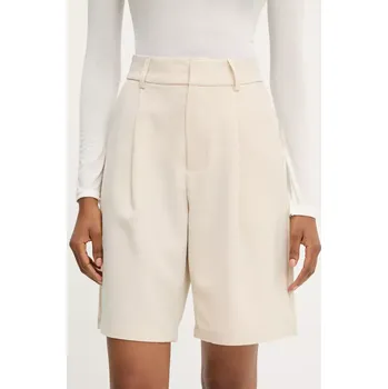 Dámské kraťasy Kraťasy Answear.LAB dámské, béžová barva, hladké, high waist 5270.IKK 01X, vel. L