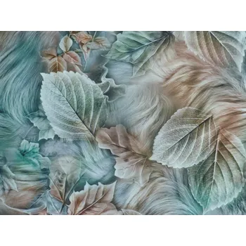 hedvábná šatovka 2758 s listy