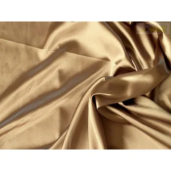 satén strečový 347 starozlatý