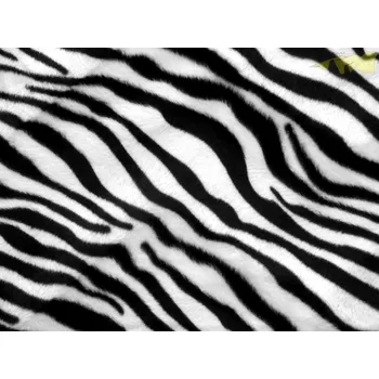 kožešinová látka muton vzor zebra