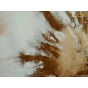 hedvábná šatovka 2476 hnědý batikovaný vzor