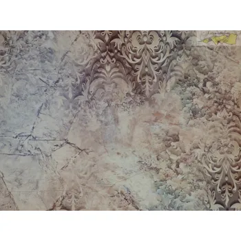 starorůžová hedvábná šatovka 2614 žakárový vzor