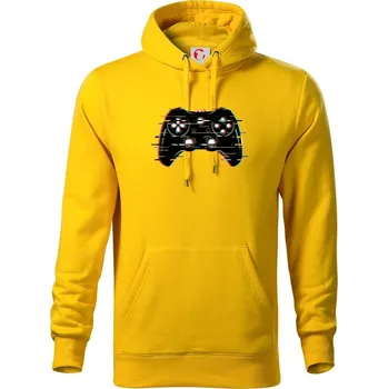 Pánská mikina Ovladač gamer - Mikina pánská Cape s kapucí - S ( Žlutá )