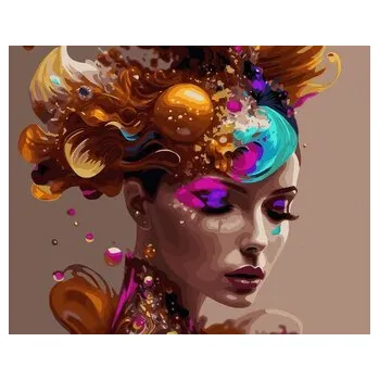 Set školních potřeb Malowanie po numerach + złota farba - Kosmiczna...