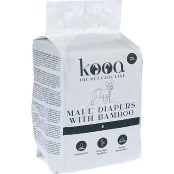 Obleček pro psa kooa pleny pro psy s bambusem vel. S 26-40cm 12 ks pes