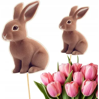 Velikonoční dekorace VELIKONOČNÍ zajíček TOPPER velikonoční dekorace do KOŠÍKU na Velikonoce