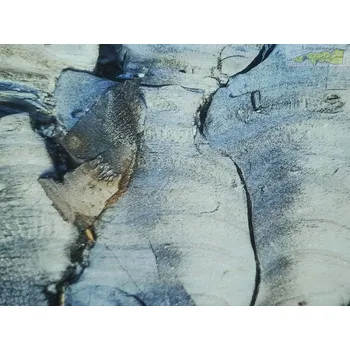 modrá hedvábná šatovka 2475 mramorový vzor