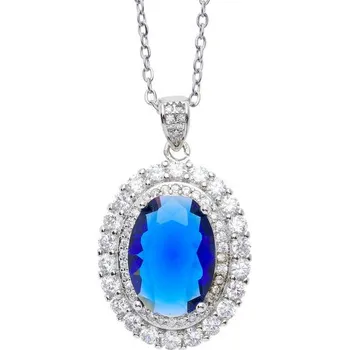 Náhrdelník Oliver Weber Oslnivý náhrdelník s modrým krystalem Dusk 12479 + 2 měsíce na vrácení zboží