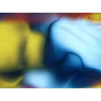 modro žlutá hedvábná šatovka 3126 rozpitý vzor