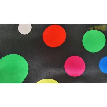 Party dekorace černý satén velké barevné bubliny