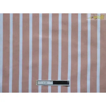 lososová šatovka 2811 bílý proužek