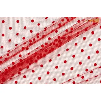 tyl červený - červený puntík