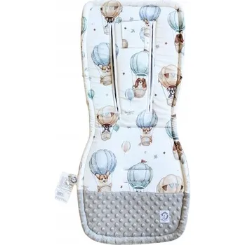 Příslušenství pro přepravu dětí Vložka do kočárku Bambus - Minky Oboustranná Pro 5bodové Pásy Pejsci Bonjour