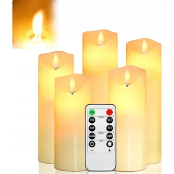 Svíčka 5 KS LED SVÍČKA NÁHRADNÍ VLOŽKA LED LAMPA S PARAFÍNOVOU SVÍČKOU MULTIFUNKČNÍ