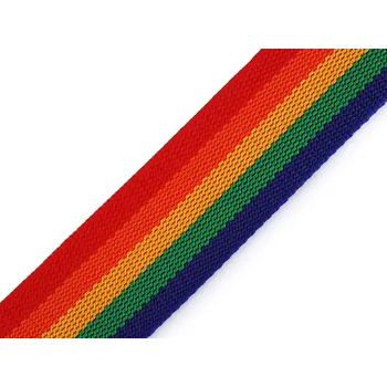 Popruh polypropylenový šíře 50 mm tloušťka 2 mm, barva multikolor