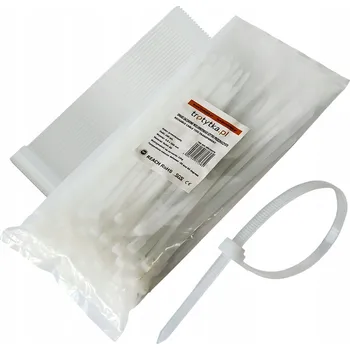 Stahovací páska Bezbarvé stahovací pásky opakovaně použitelné Průhledné pásky 4,8 x 200 mm 100 kusů