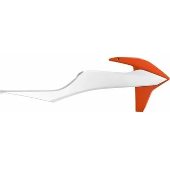 Chladič motoru POLISPORT sada krytů chladičů (spojlerů) KTM EXC/EXC-F 20-22 barva bílá/oranžová (POLISPORT sada krytů chladičů (spojlerů) KTM EXC/EXC-F 20-22 barva bílá/oranžová)