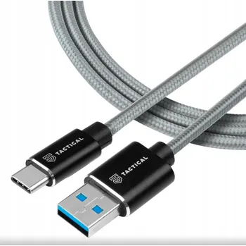 Datový kabel Taktický kabel Fast Rope Aramid USB-A / USB-C 0,3m Šedý (57983104165)
