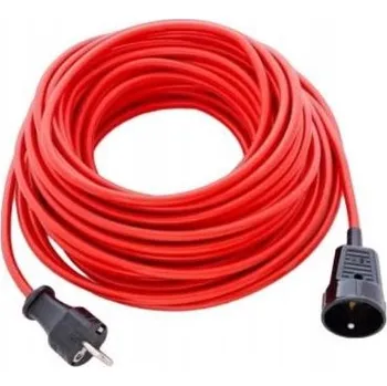 Napájecí kabel Munos jednoduchý Prodlužovací Kabel 20 m 1 ks zásuvek červený