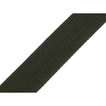 Popruh polypropylenový šíře 38 mm tloušťka 2 mm, barva 30 zelená tmavá