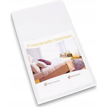 Prostěradlo PROSTĚRADLO BÍLÉ HOTELOVÉ 200x220cm BAVLNA 100%