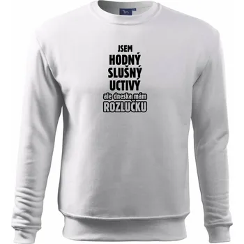 Pánská mikina Jsem hodný, slušný, uctivý, rozlučka - Mikina Essential pánská - L ( Bílá )