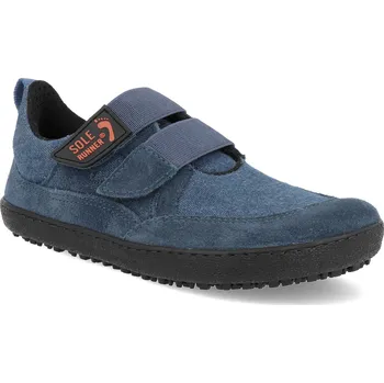 Barefoot dětské tenisky Sole Runner - Puck 2 nubuk/canvas blue modré Velikost: 25