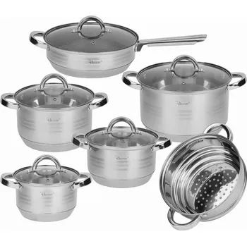 Sada nádobí Sada hrnců Rossner S POKLICEMI ocel 11 ks.