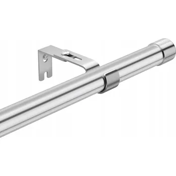 Harrms Garnýž na záclony regulovatelný stříbrný 76 - 157 cm x 2.5 cm