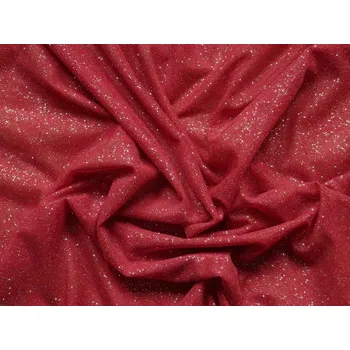 elastický vínový tyl pandora s glittery