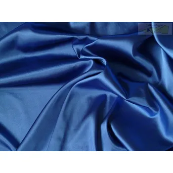 satén strečový 338 modrý