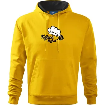 Pánská mikina Nejlepší kuchař - čepice - Mikina pánská Cape s kapucí - S ( Žlutá )