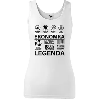 Dámské tílko s potiskem Ekonomka legenda Velikost: XL, Barva: Bílá