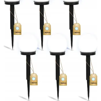 Venkovní osvětlení Solární lampa zapichovací NNLED bílá 34 cm 6 ks