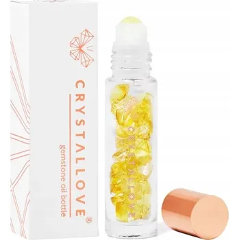 CRYSTALLOVE Lahvička s krystaly na olej 10ml - jantarově citronová