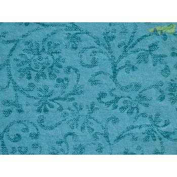 tyrkysová látka na šaty 3078 se vzorem