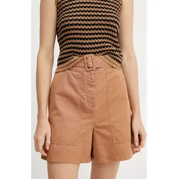 Pánské kraťasy Šortky s příměsí lnu Weekend Max Mara 2515141012600 hnědá 82A, vel. 34