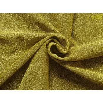 černá společenská látka se žlutými glittery 3002